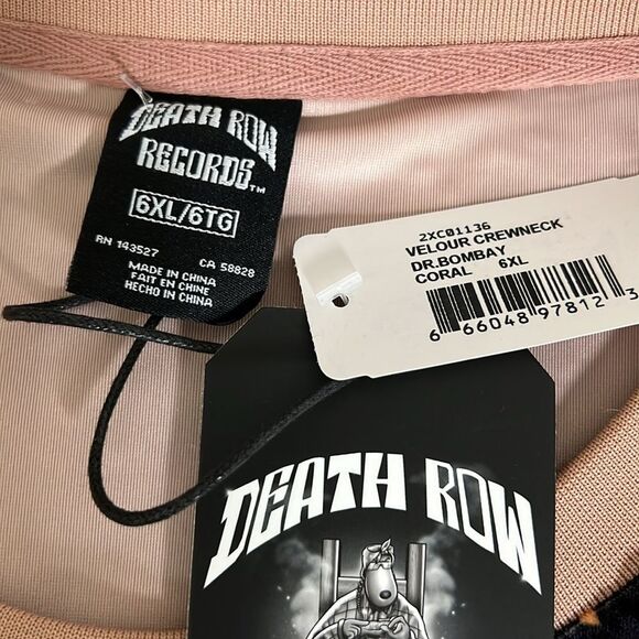 Death Row Records "Dr. Bombay" Velour Crewneck Sweatshirt - Picture 5 of 10